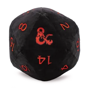 Dungeons & Dragons Black and Red D20 Plush Dice Bag