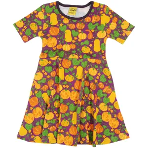 DUNS Sweden Cucurbits Skater Dress - Short Sleeve - Bright Violet (Generous Sizing)