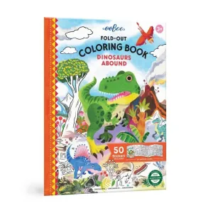 EeBoo Fold Out Colouring Book – Dinosaur Bound
