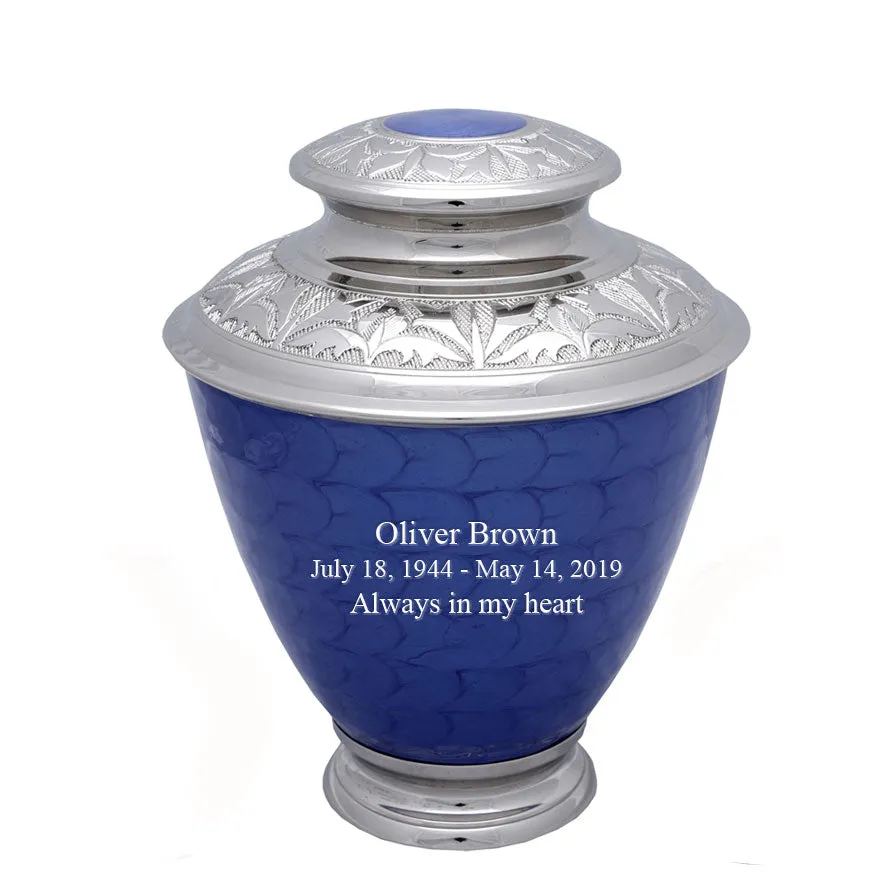 Elegance Series - Pearl Blue Cremation Urn - IUFH123