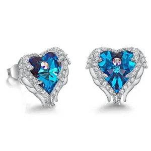 Elegant Angel Wing Heart Earring