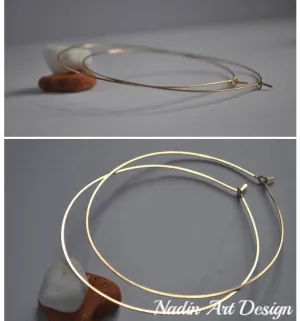 Elegant Extra Large 14k Gold Filled Hoops