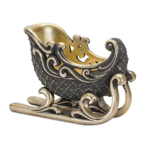 Elegant Holidy Sleigh Decor 10"L