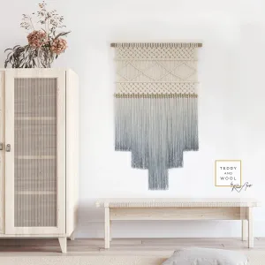 Elegant Macrame Wall Hanging with golden details - ATHENA