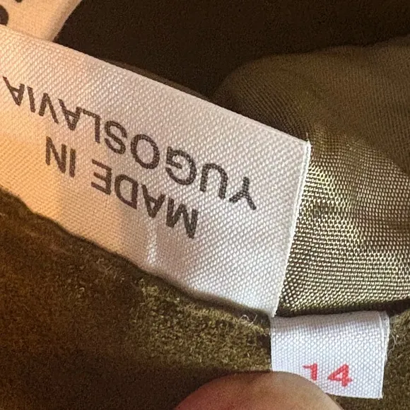 Elegant Olive Green Suede Skirt