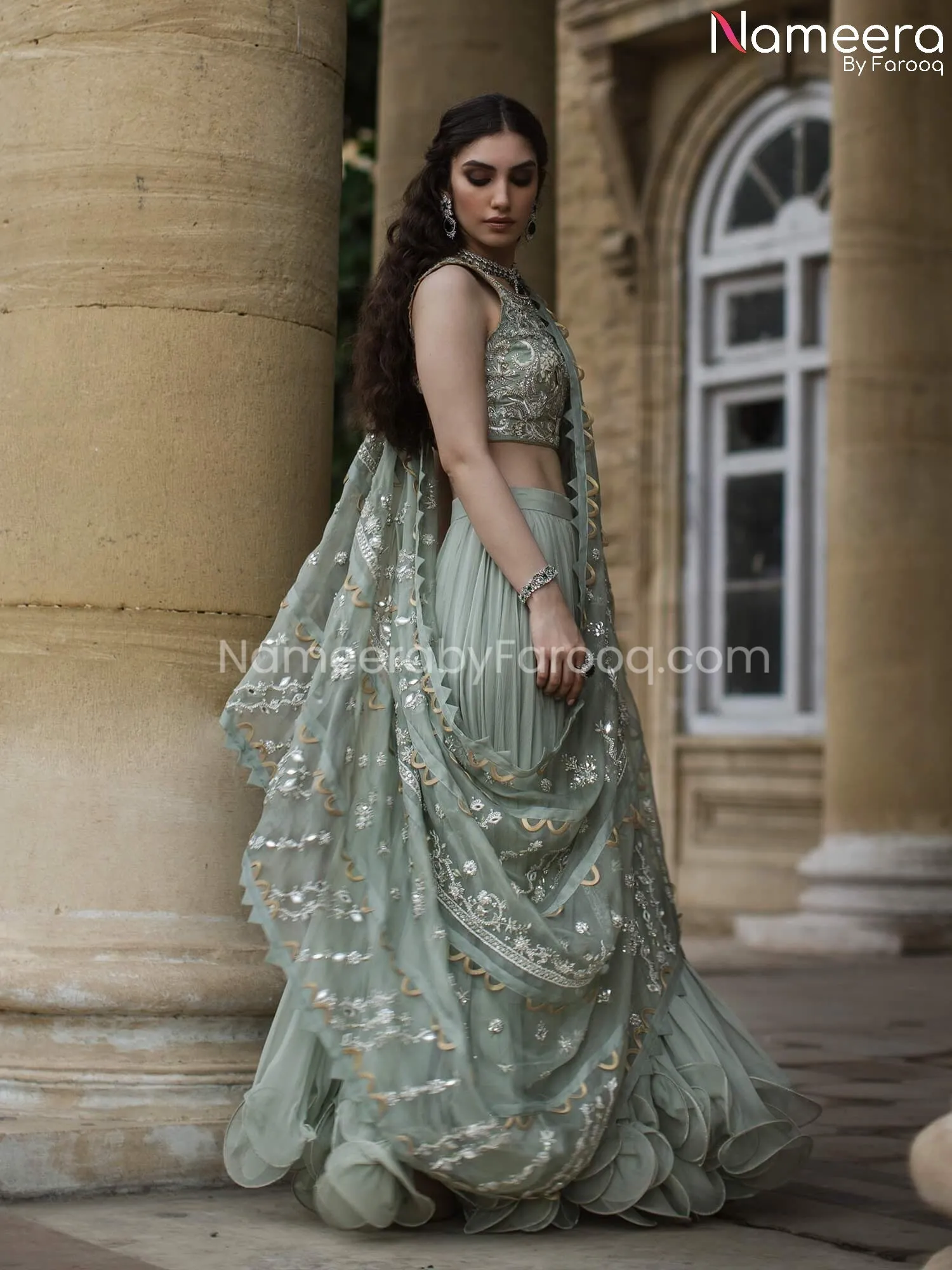 Elegant Pakistani Bridal Lehenga Choli Design #BS184