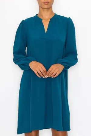 Elegant Teal Gabby Knee Length Dress