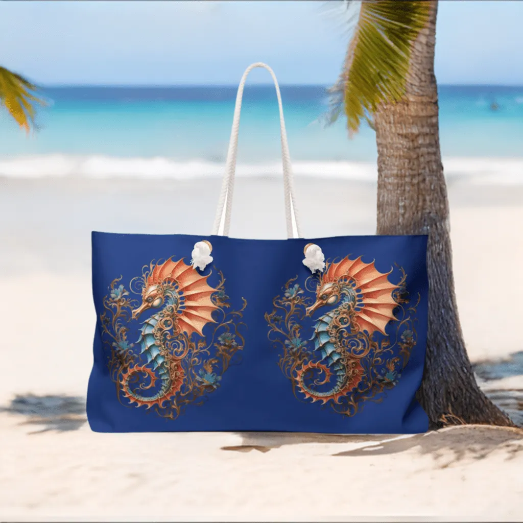 Enchanting Seahorse Beach Bag/Weekender Tote Bag