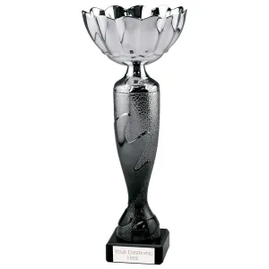 Eruption Silver Trophy Cup - Platinum & Carbon Black
