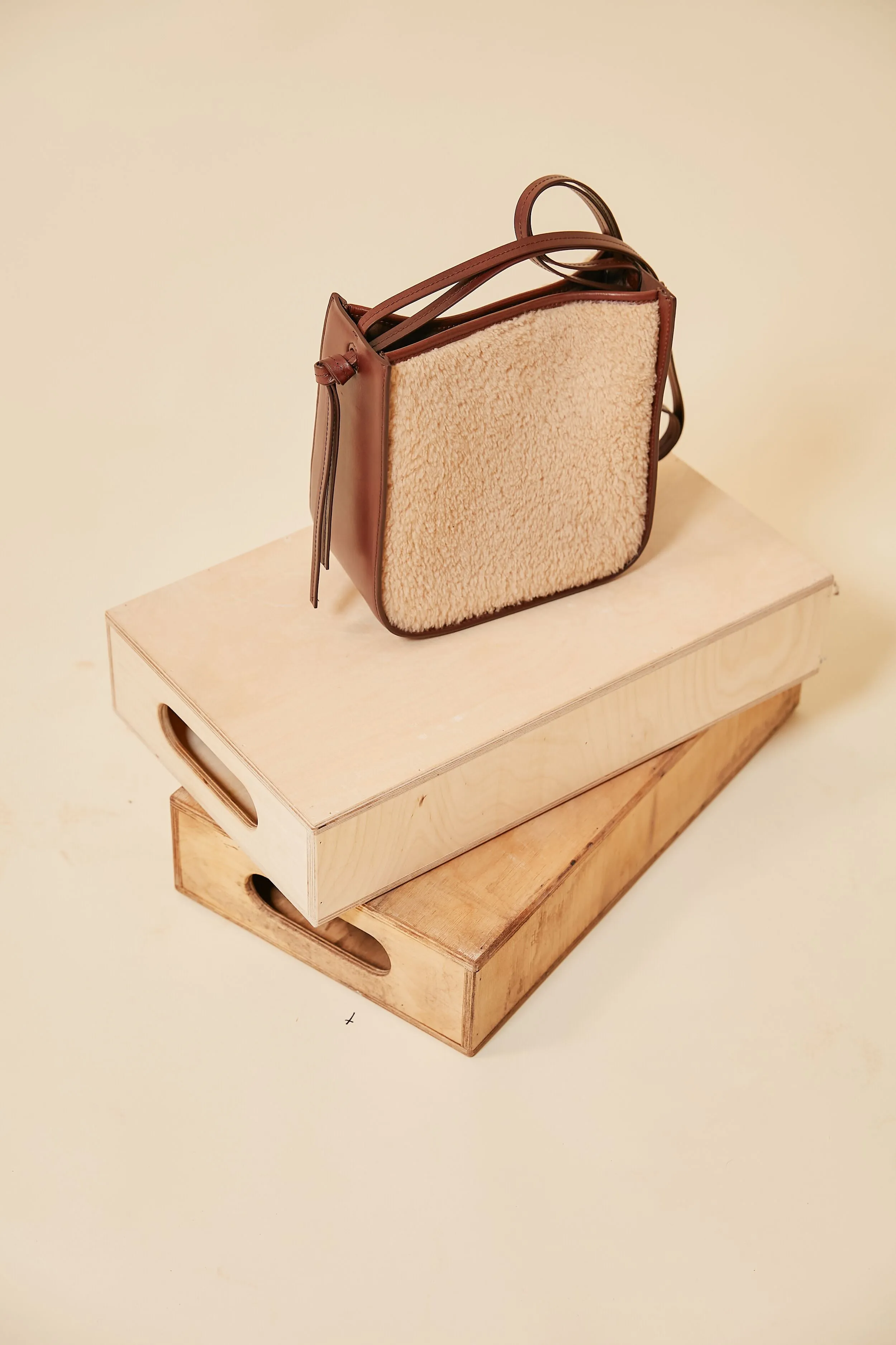 Espresso and Shearling Mackenzie Bag