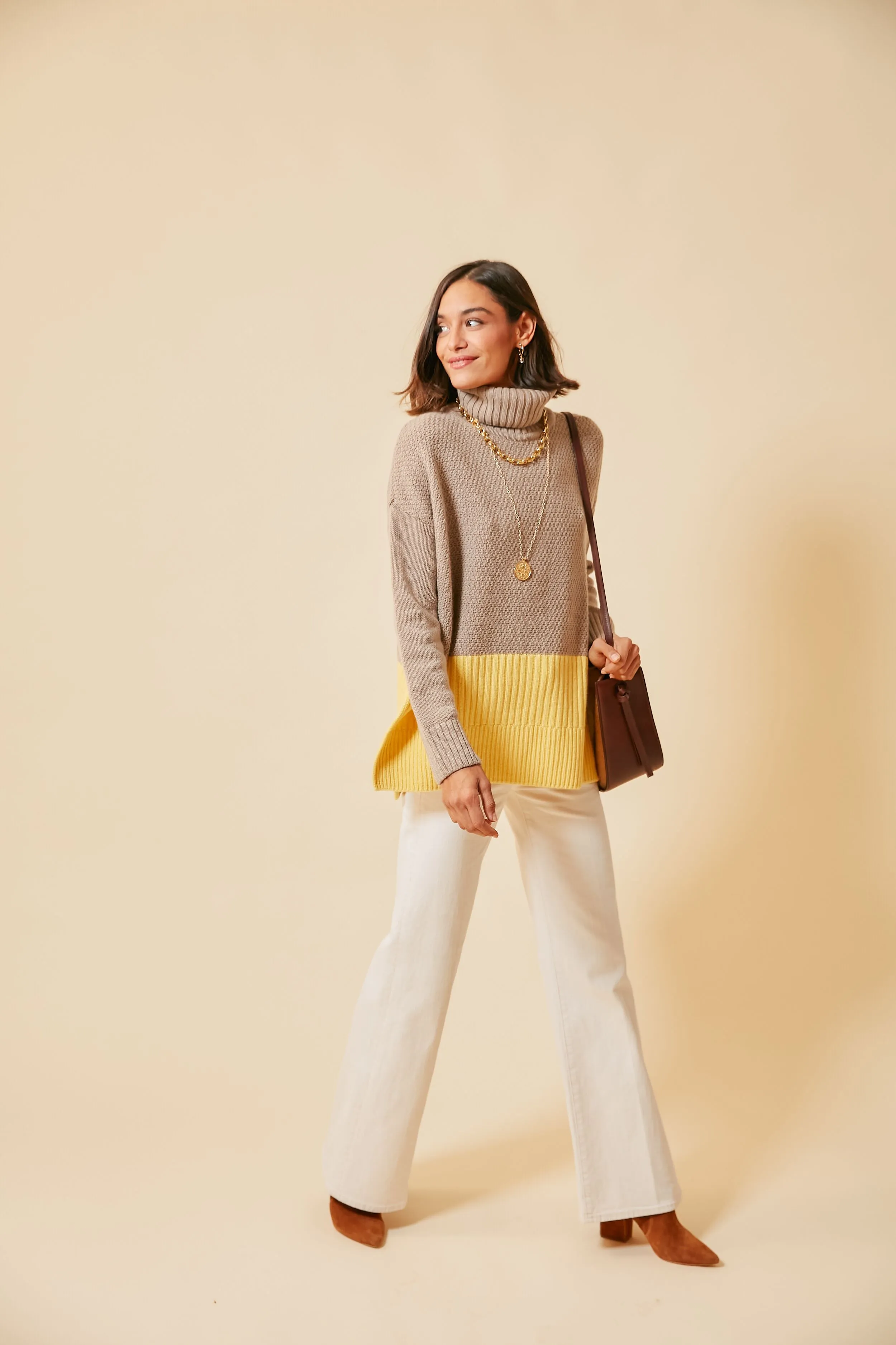 Espresso and Shearling Mackenzie Bag