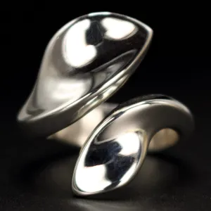 Estate Georg Jensen Sterling Silver Open Bypass Ring