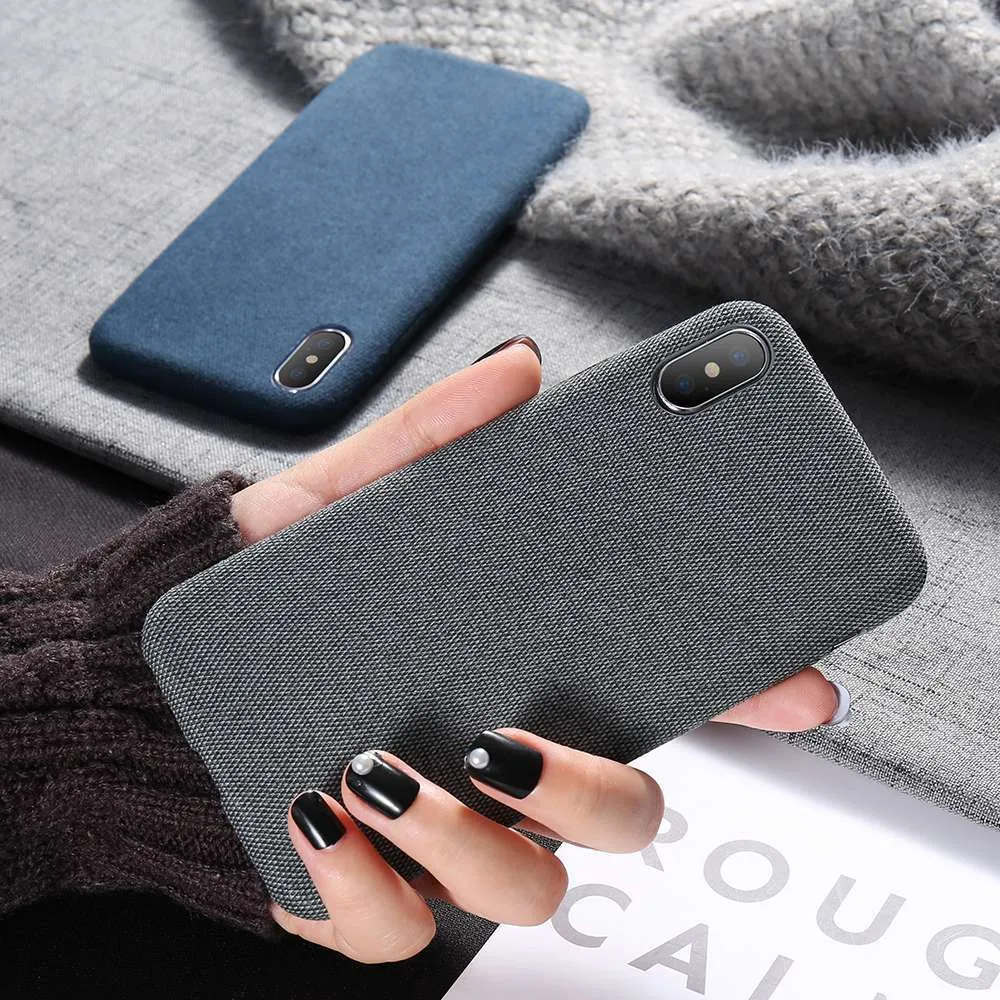 Etui Elegant Cloth Case - iPhone XS Max - Szary