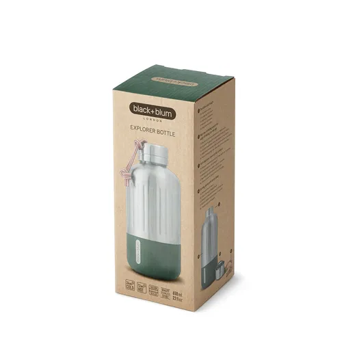 Explorer Thermo bottle Black Blum Small 650 ml Oliv BAM-EIWB-S010