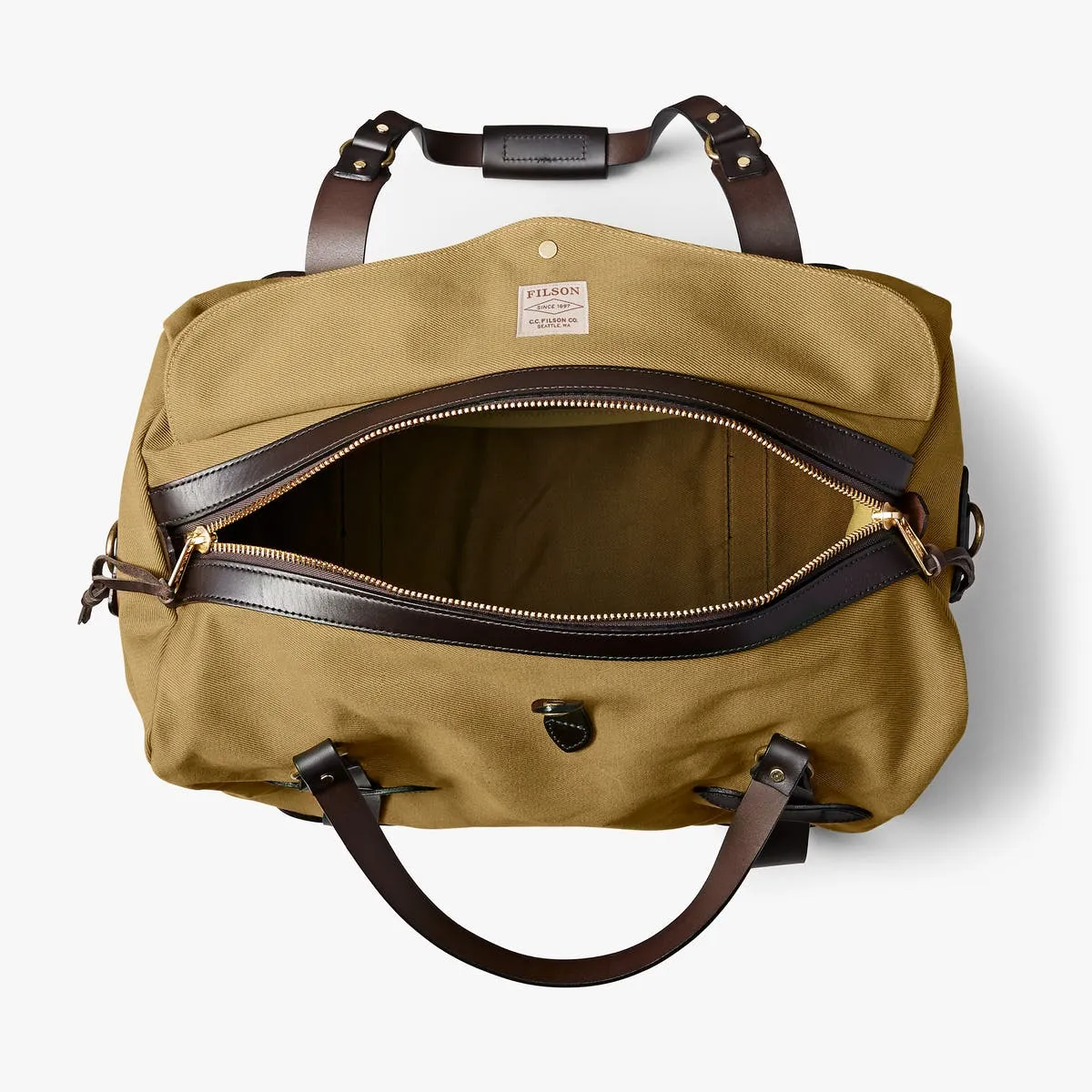 FILSON MEDIUM RUGGED TWILL DUFFLE BAG - TAN