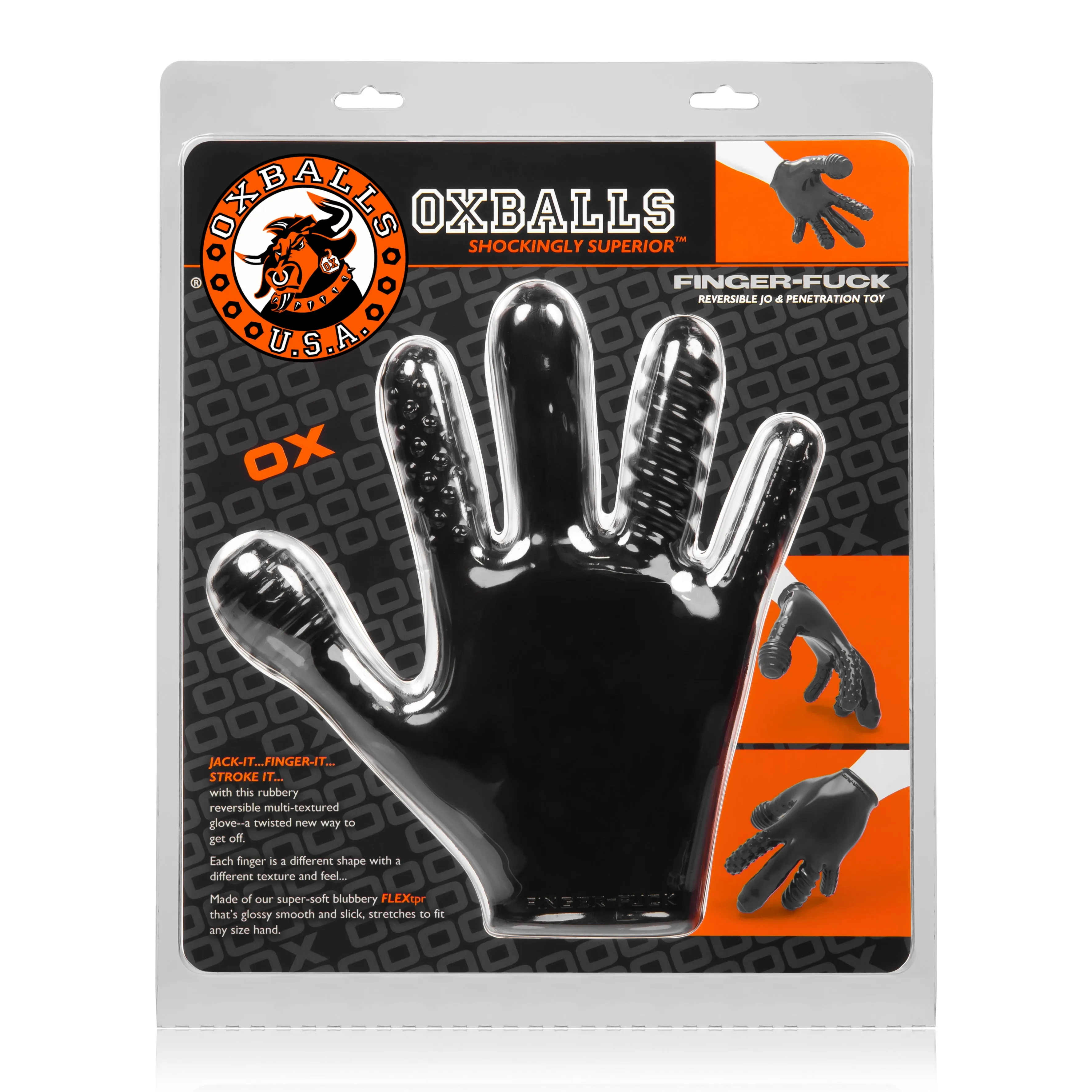Finger- Fuck Reversible Jo &amp; Penetration Toy -  Black