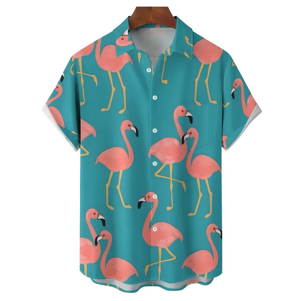Flamingo Casual Short Sleeve Shirt 2402000062