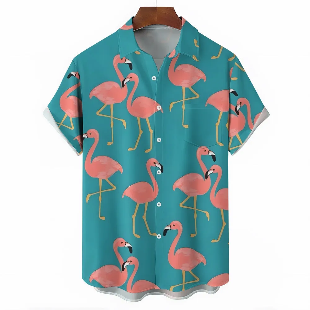 Flamingo Casual Short Sleeve Shirt 2402000062