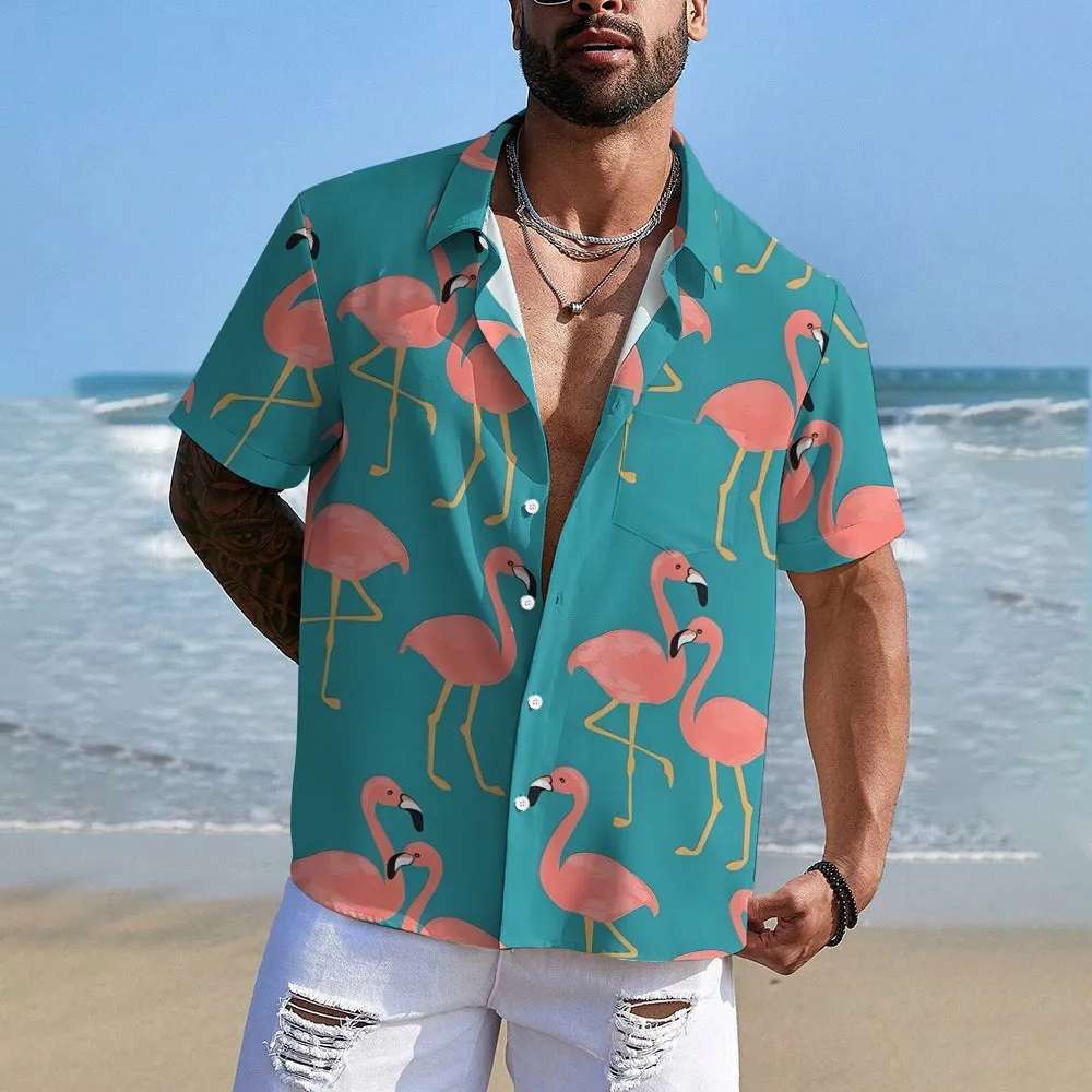 Flamingo Casual Short Sleeve Shirt 2402000062