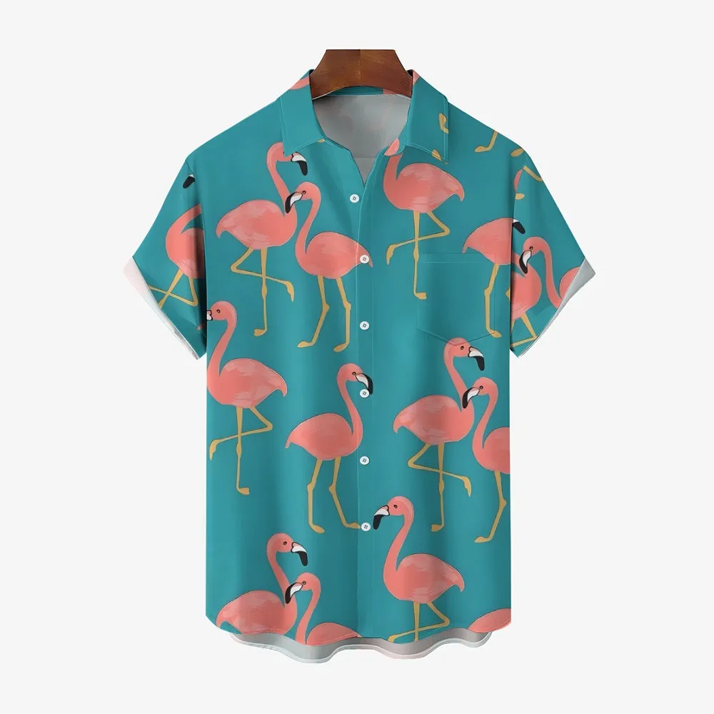 Flamingo Casual Short Sleeve Shirt 2402000062