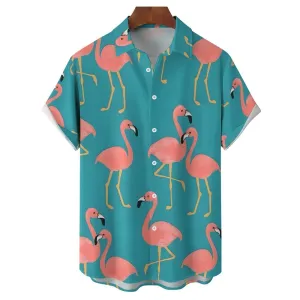 Flamingo Casual Short Sleeve Shirt 2402000062