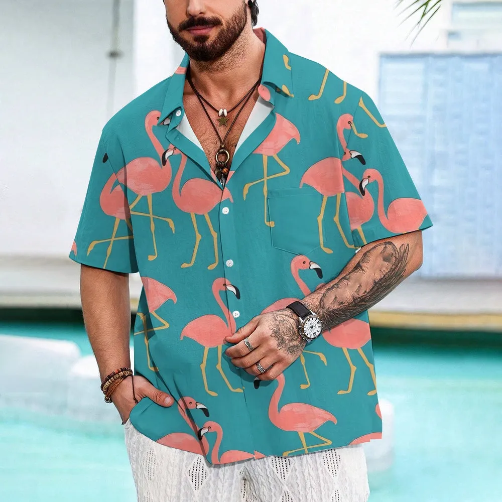 Flamingo Casual Short Sleeve Shirt 2402000062