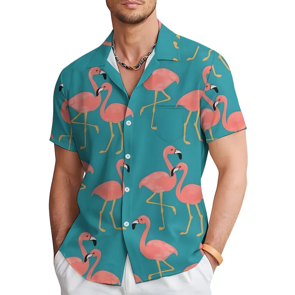 Flamingo Casual Short Sleeve Shirt 2402000062