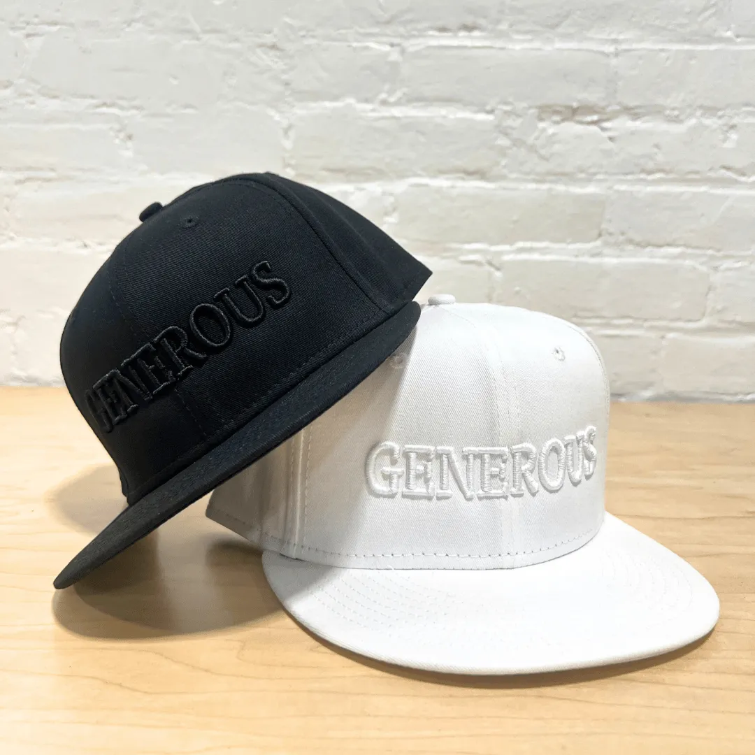 Flat Bill Embroidered Generous Hat