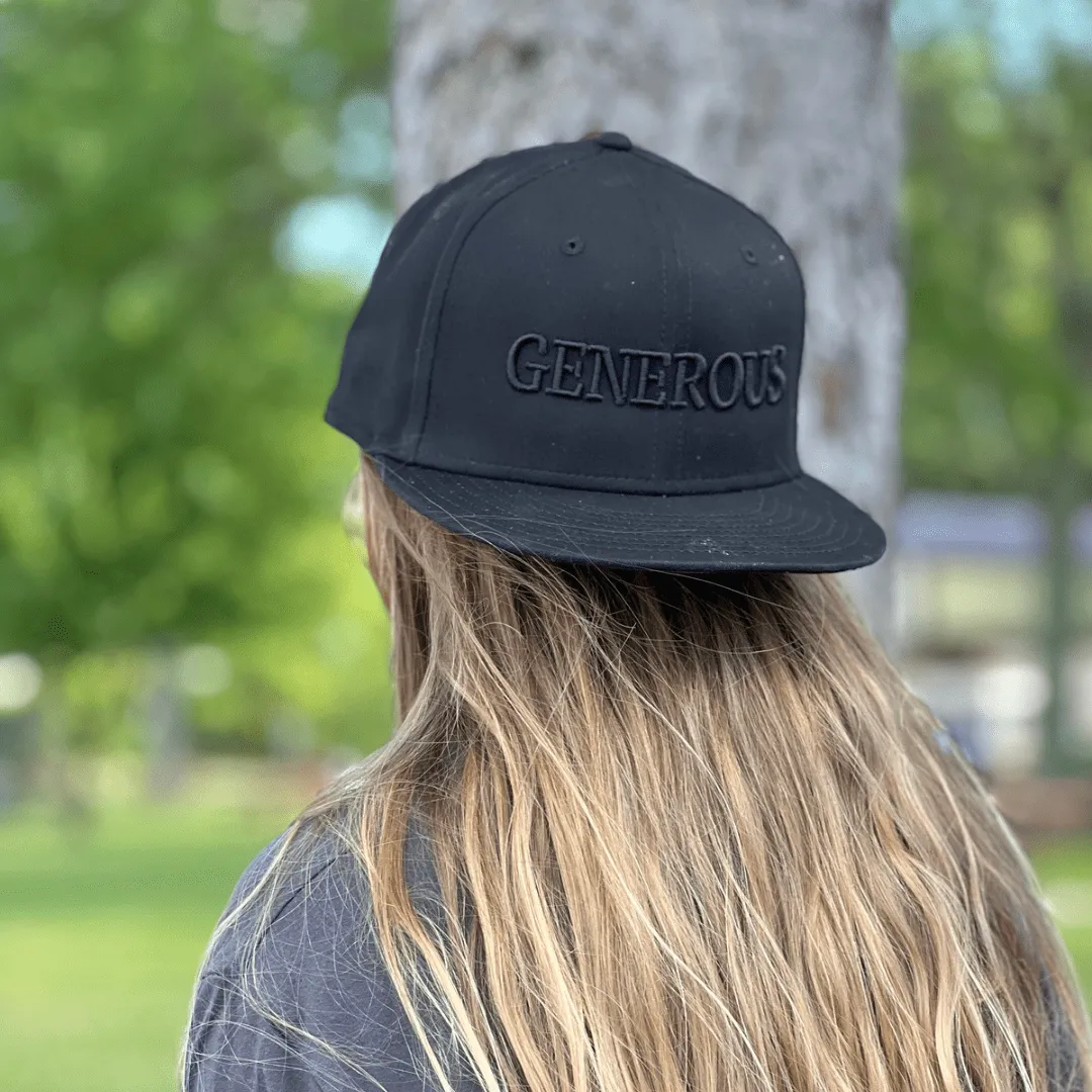 Flat Bill Embroidered Generous Hat