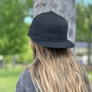 Flat Bill Embroidered Generous Hat