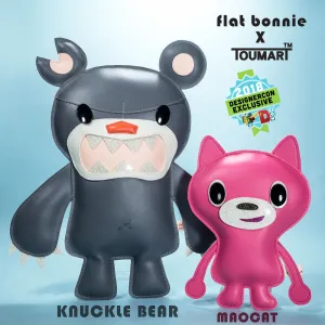 Flat Bonnie x Touma Collaboration - DesignerCon 2018 Exclusive - Knuckle Bear and Mao Cat plush