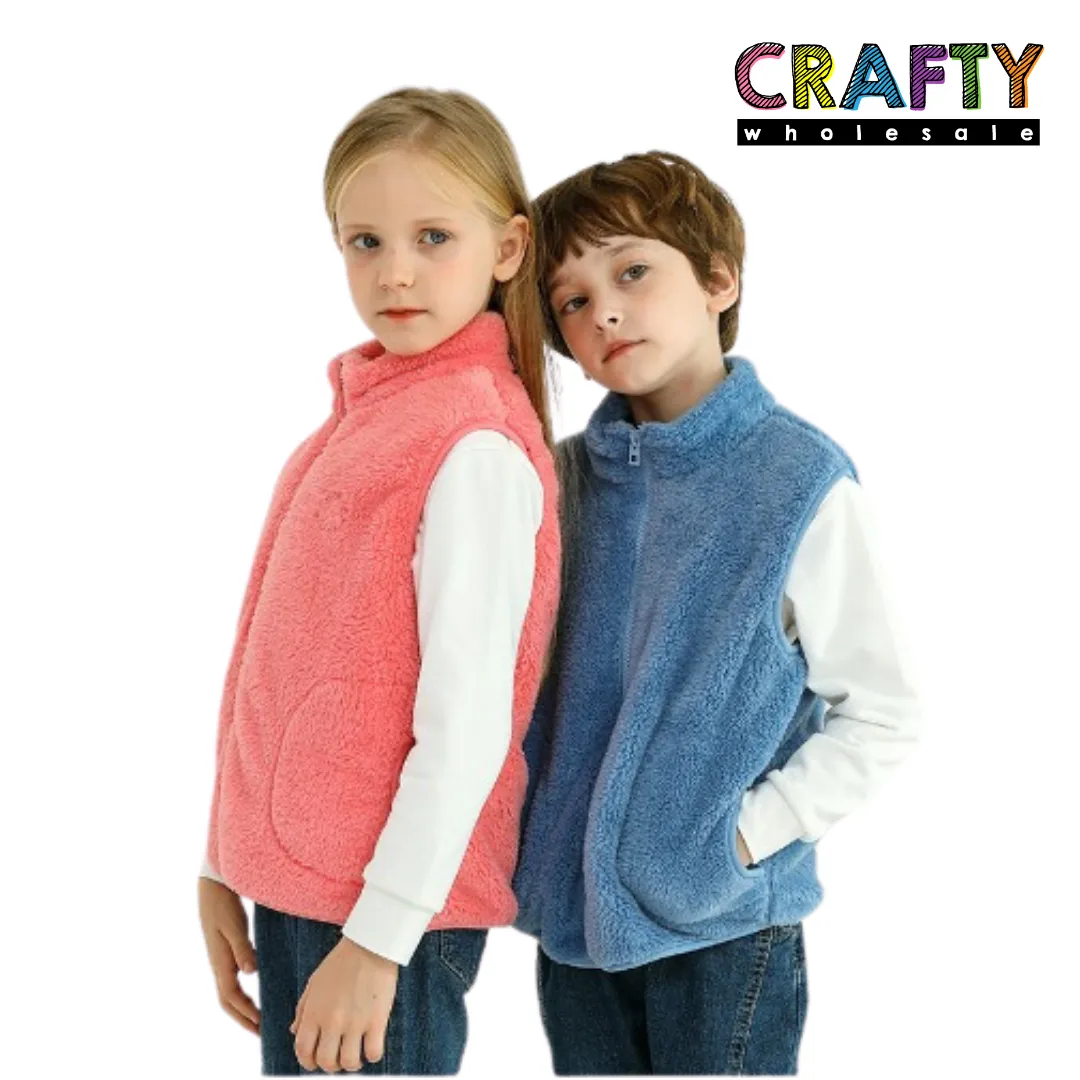 Fluffy Gilet Body Warmer - White/Cream
