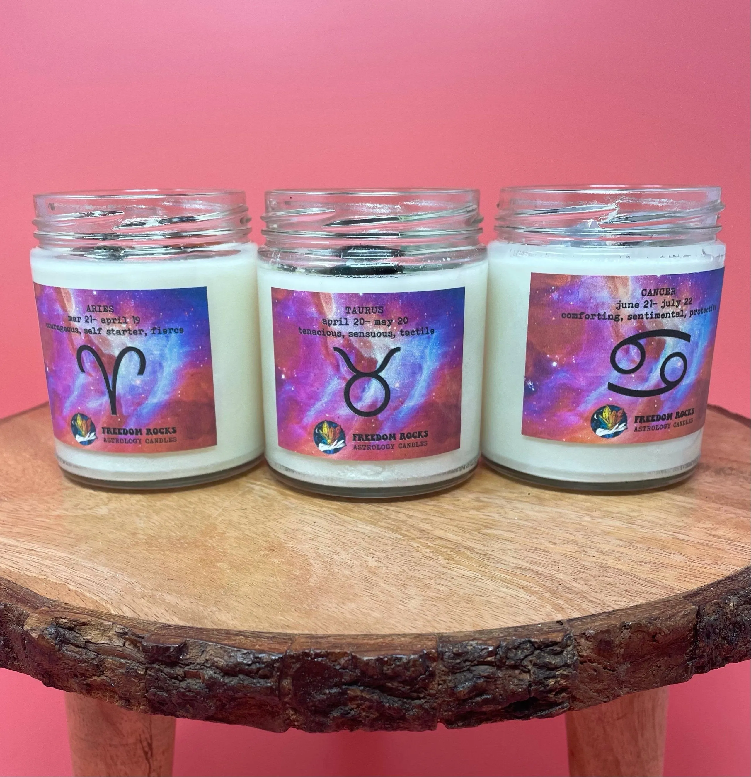 Freedom Rocks Crystal Zodiac Candles