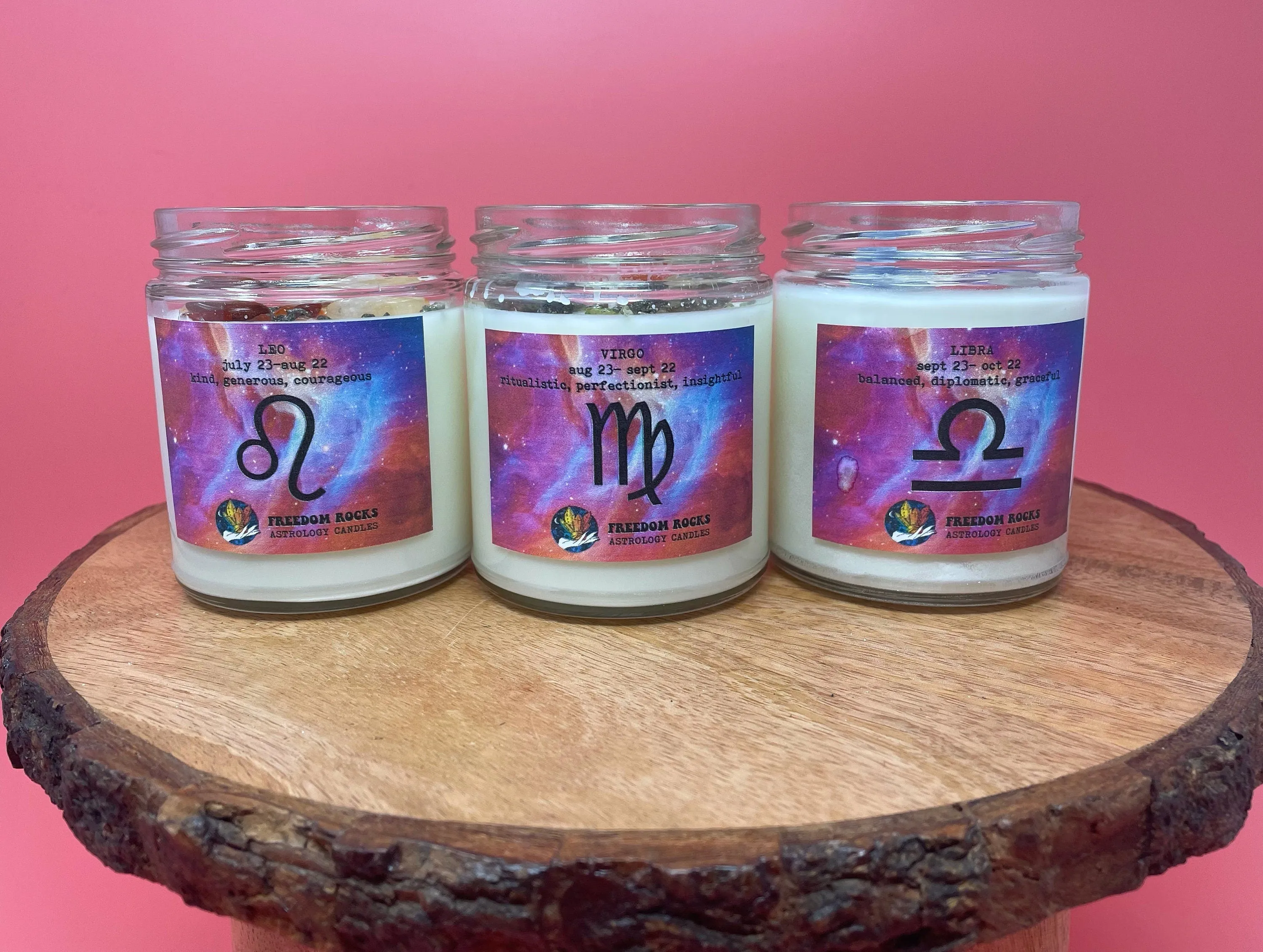 Freedom Rocks Crystal Zodiac Candles