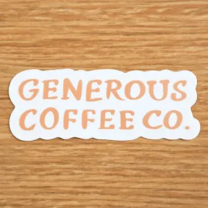 Generous Orange Art Logo Sticker