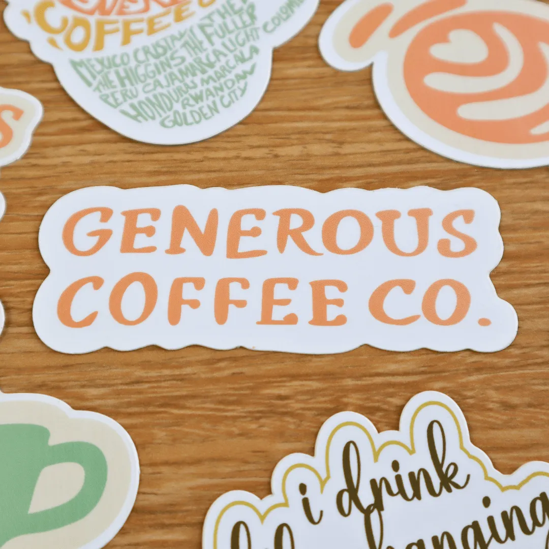 Generous Orange Art Logo Sticker