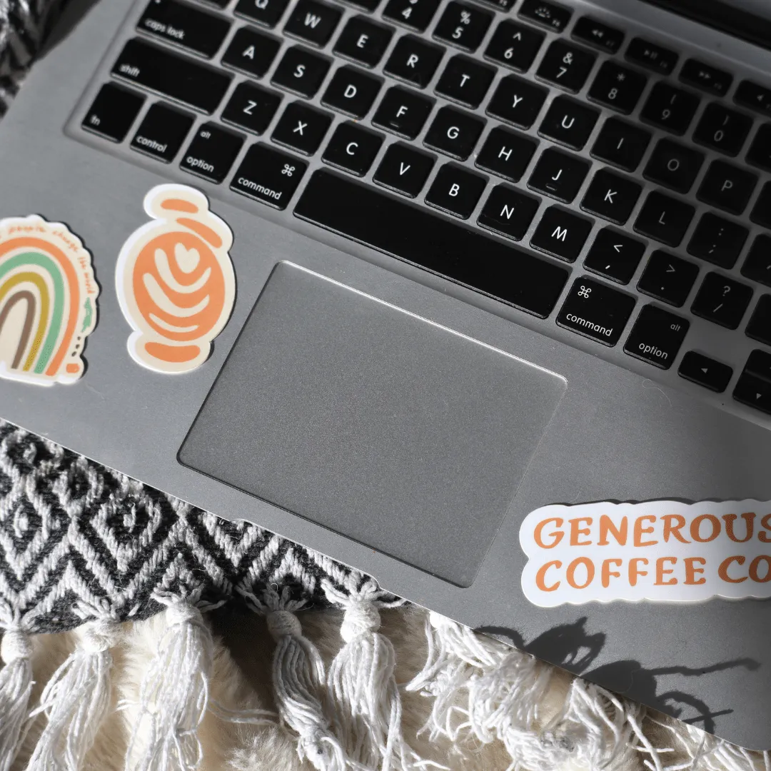 Generous Orange Art Logo Sticker