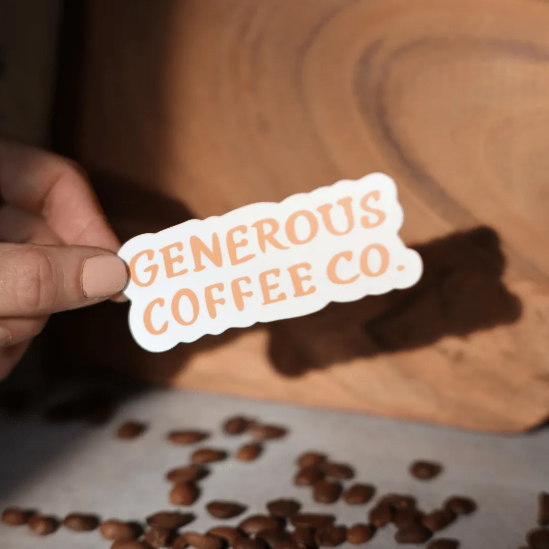 Generous Orange Art Logo Sticker