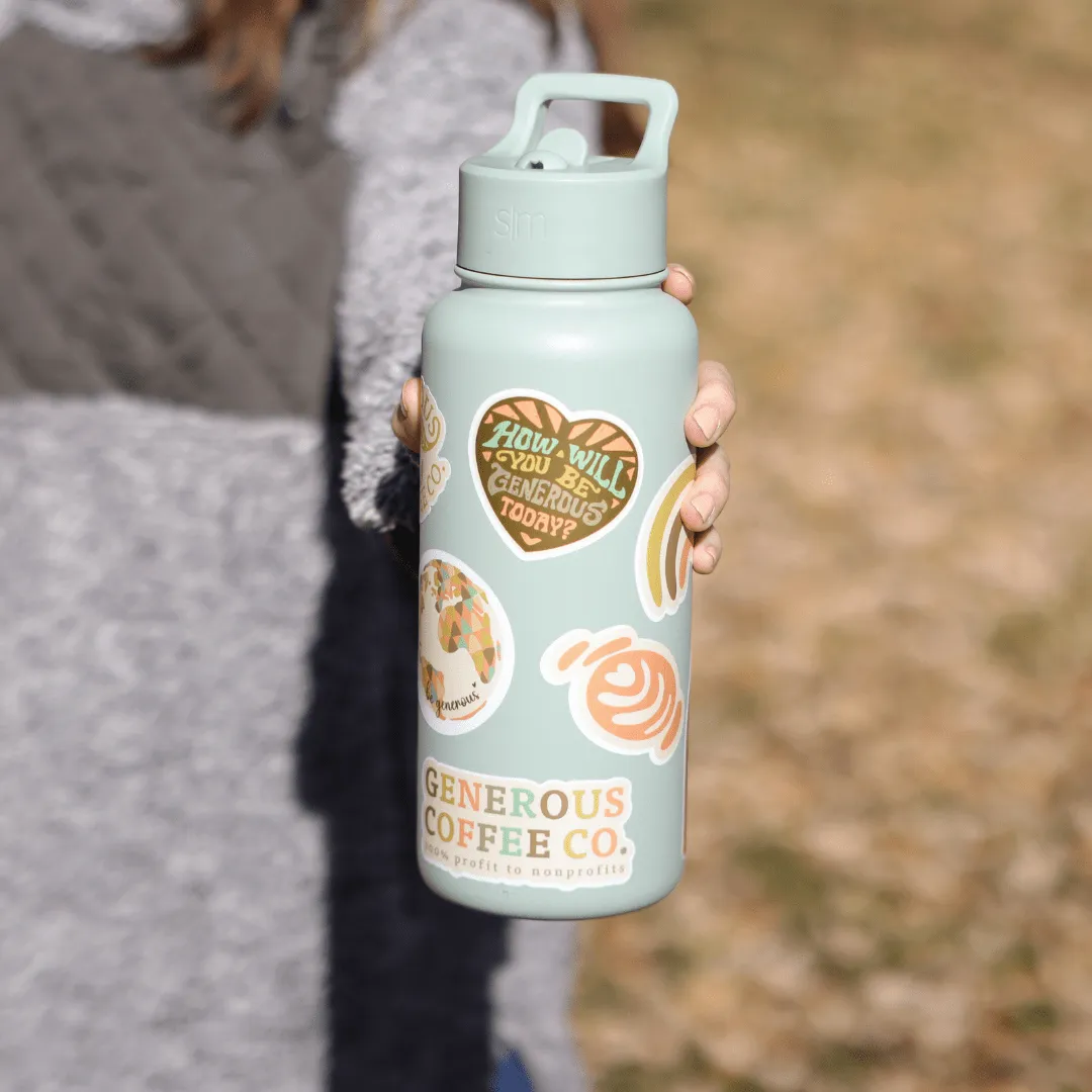 Generous Today Heart Shaped Sticker