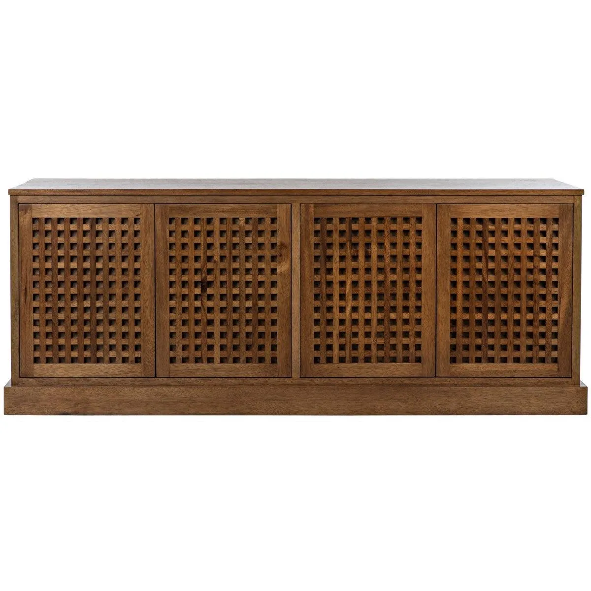 Genti 4 Door Sideboard, Dark Walnut