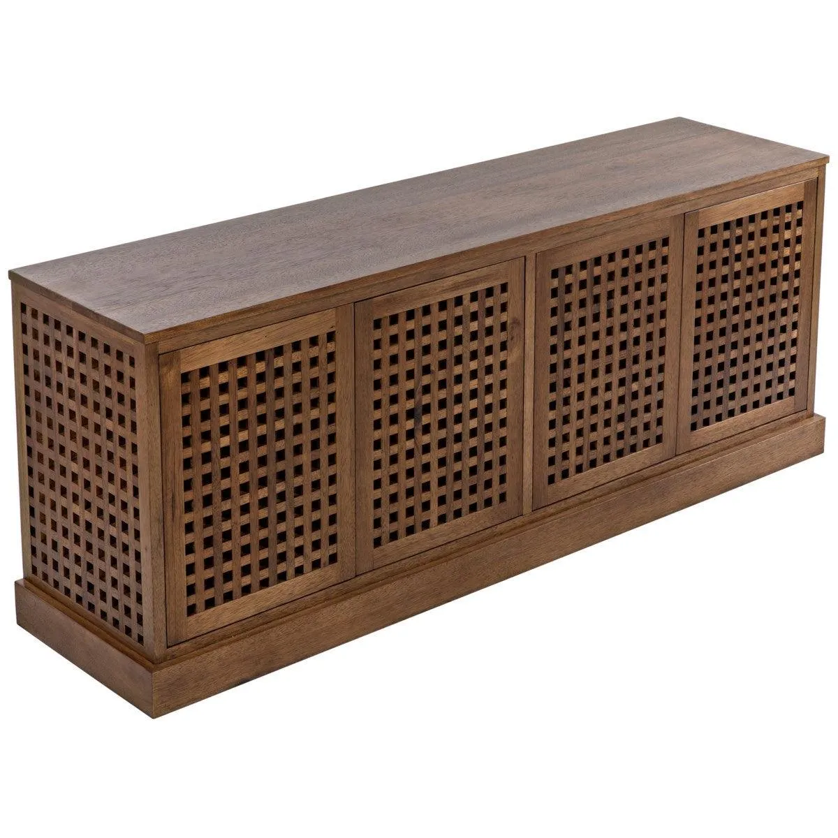 Genti 4 Door Sideboard, Dark Walnut