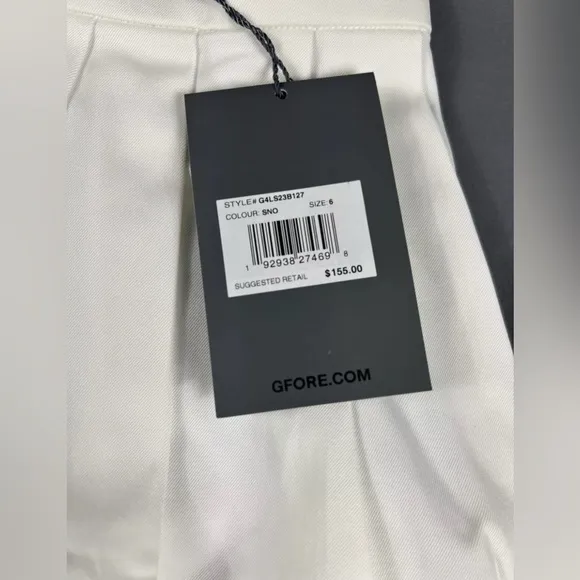 G/Fore G4 Womens Golf Skort 6 White Nylon Spandex