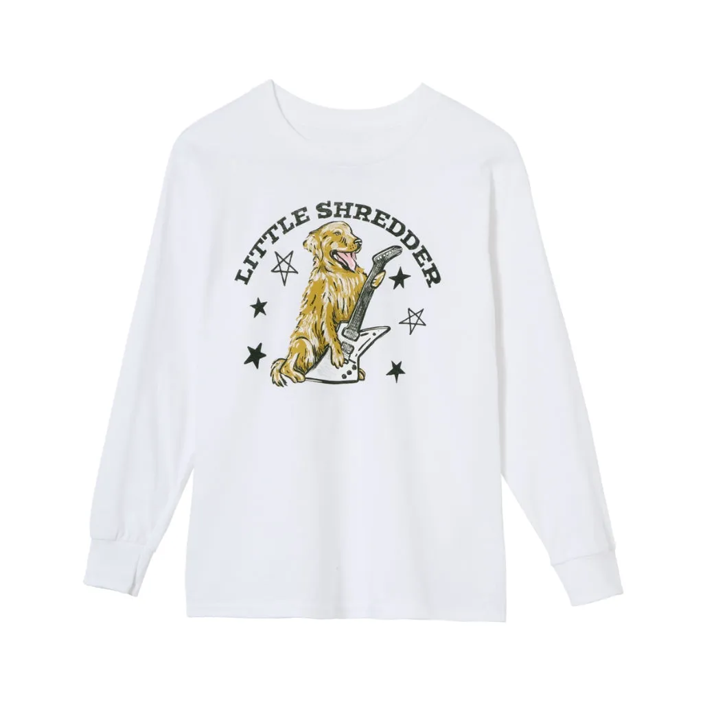 Gibson Kid's Little Shredder Longsleeve Tee - White Large