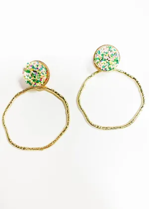 Glitter Gold Hoops