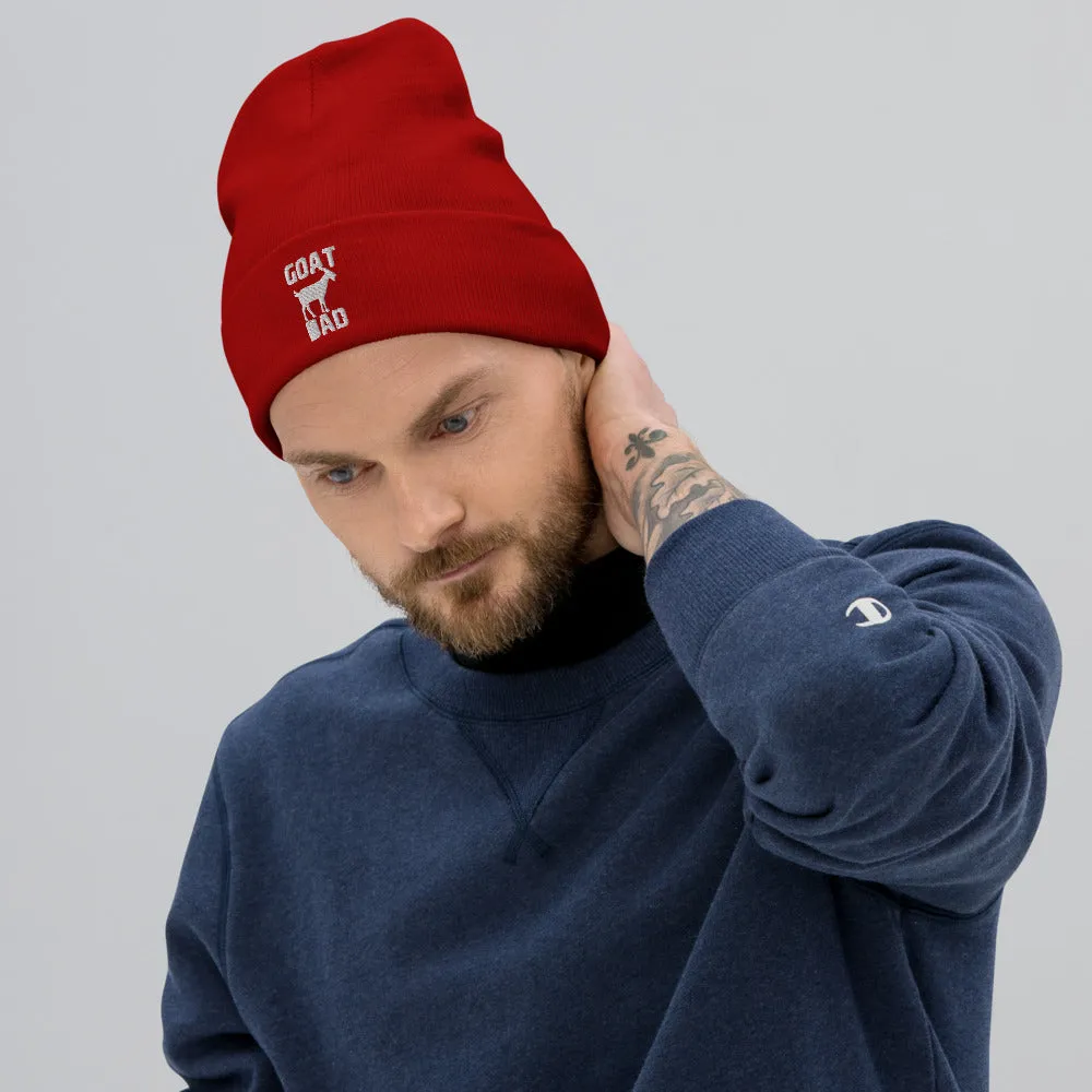 Goat Dad Embroidered Beanie