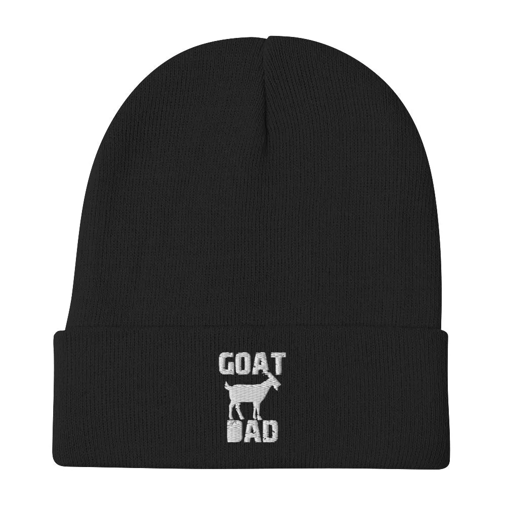 Goat Dad Embroidered Beanie