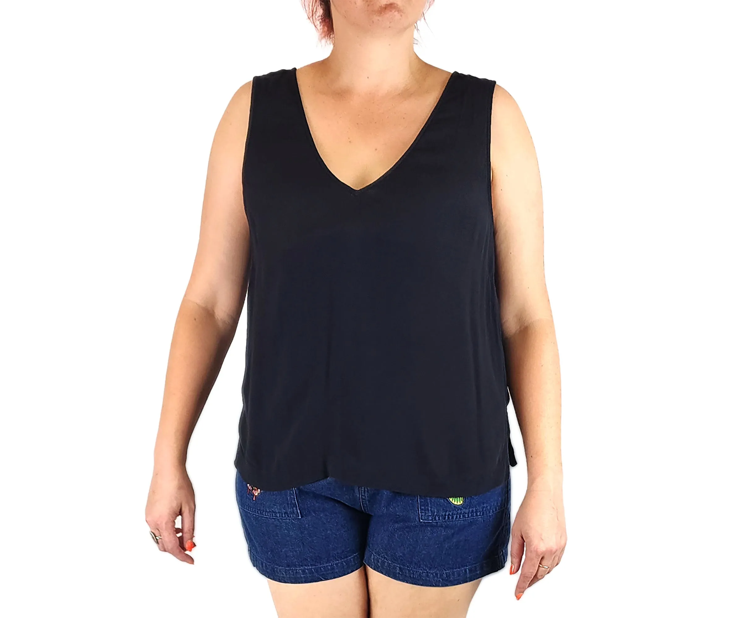 Gorman elegant black sleeveless top size 16