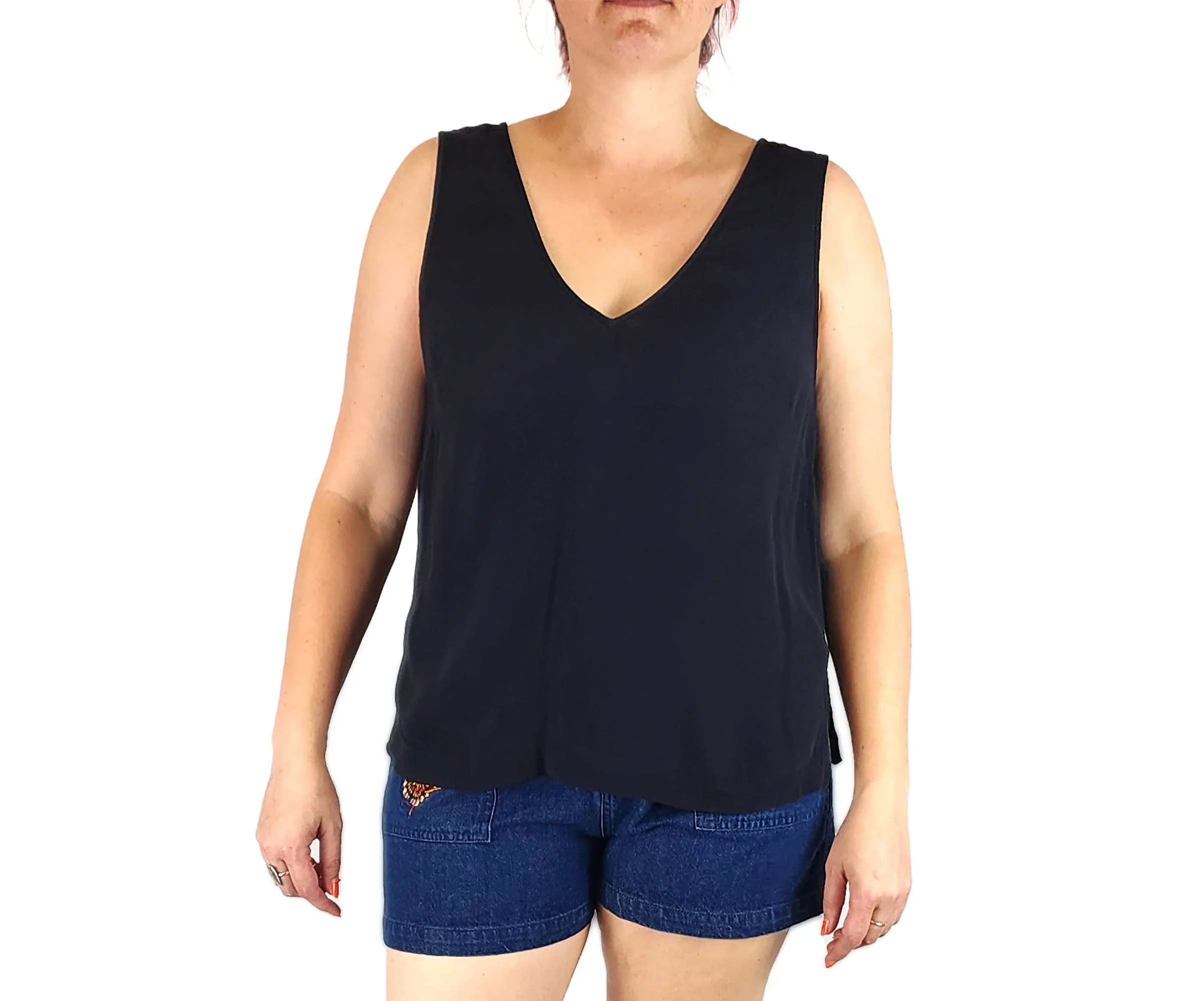 Gorman elegant black sleeveless top size 16