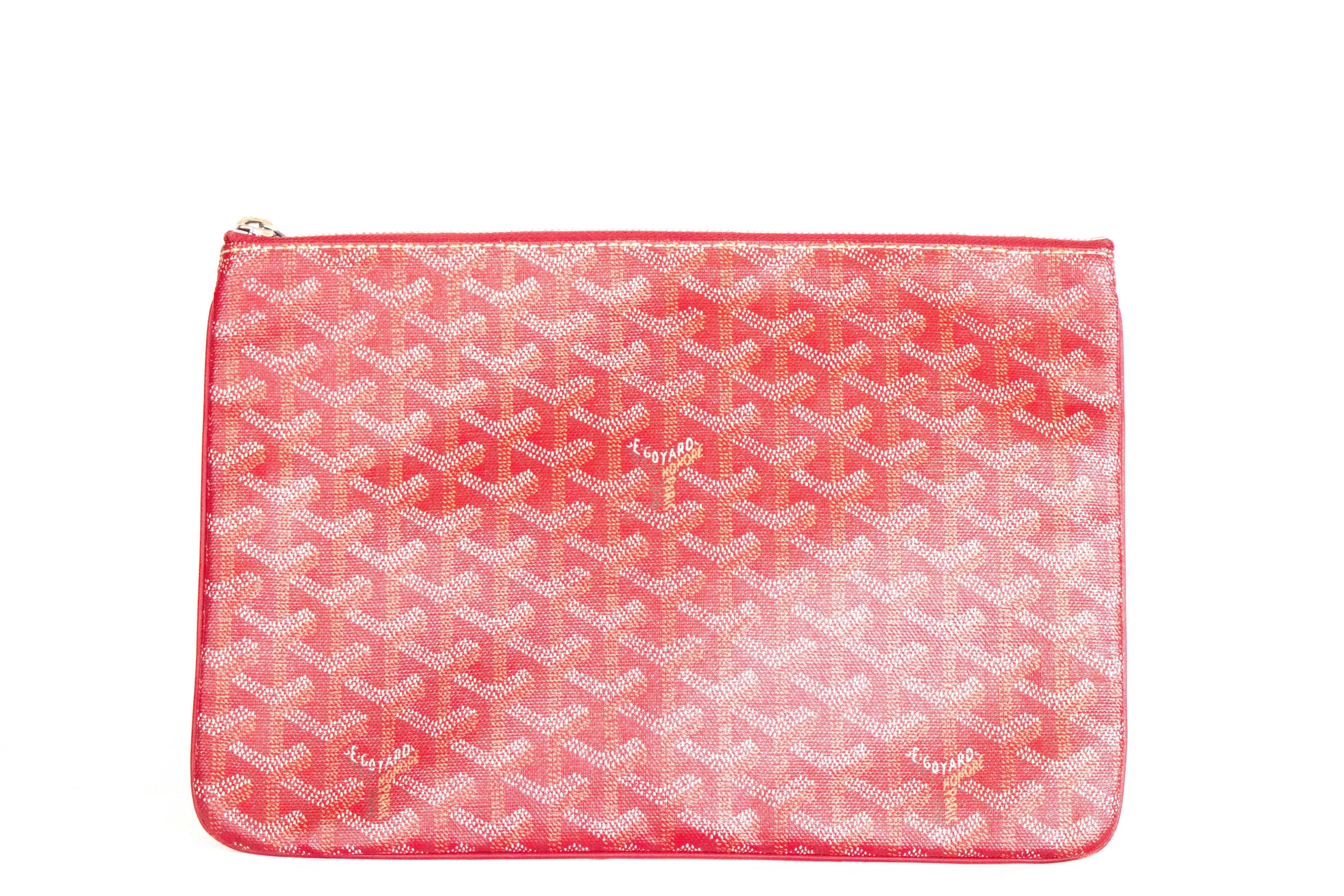 Goyard Senat Pouch Goyardine MM Red