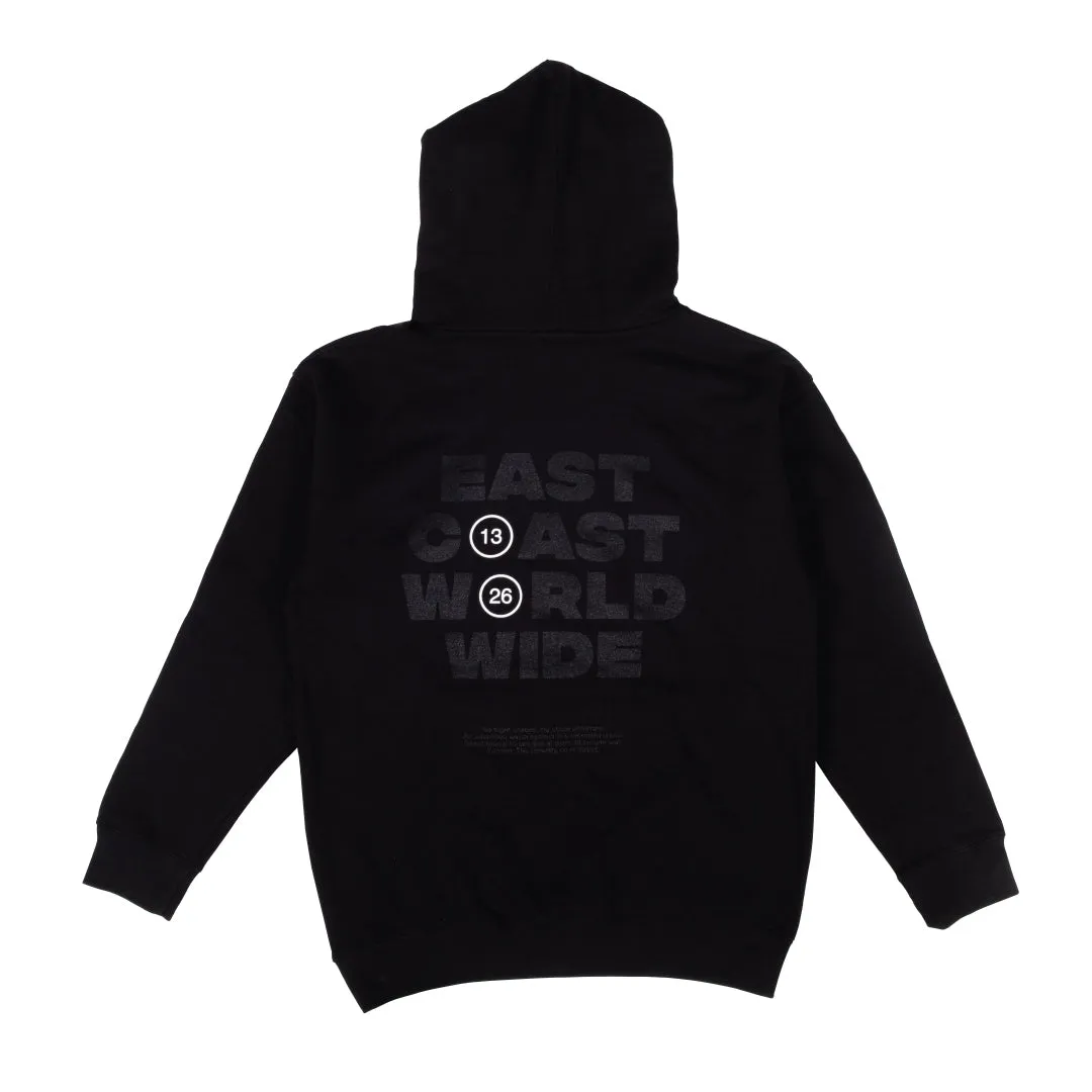 GRVTY "East Coast Worldwide" Hooded Sweatshirt (Black)